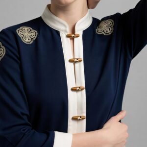 Navy Embroidered Jacket